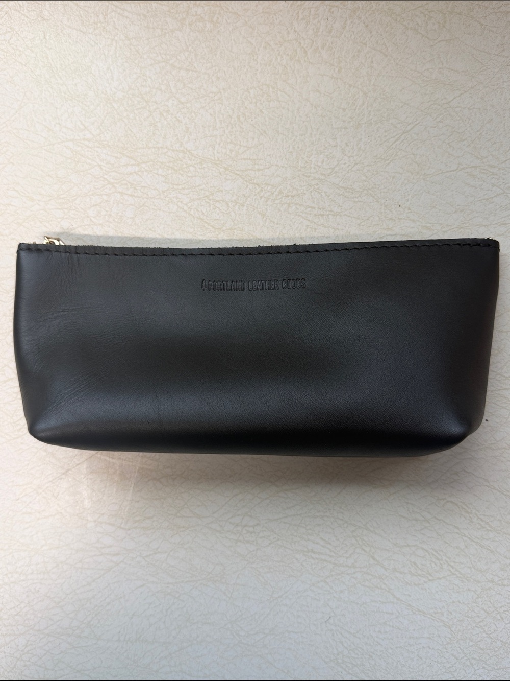 Portland Leather Zip Utility Pouch - Smooth Black - Picture 2 of 4
